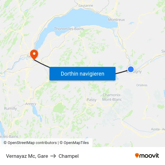 Vernayaz Mc, Gare to Champel map