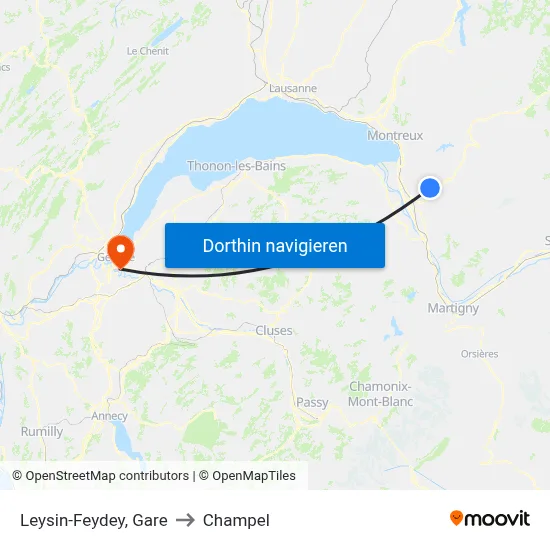 Leysin-Feydey, Gare to Champel map