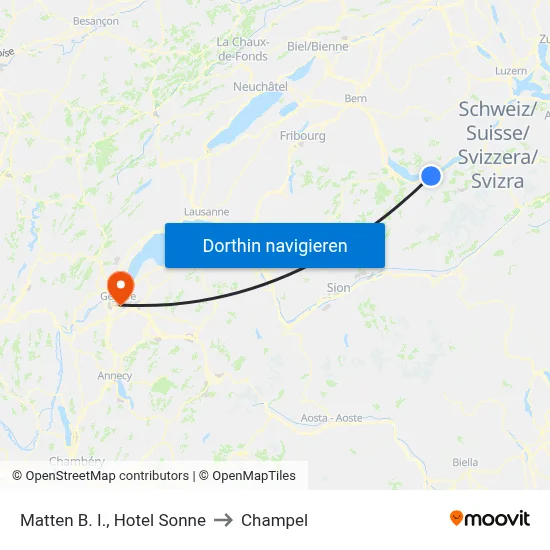 Matten B. I., Hotel Sonne to Champel map