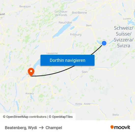 Beatenberg, Wydi to Champel map