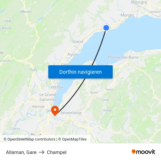 Allaman, Gare to Champel map