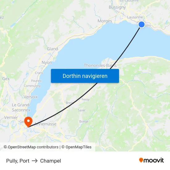 Pully, Port to Champel map