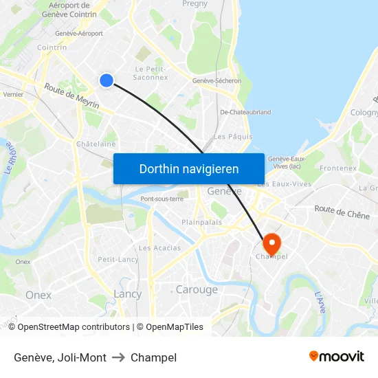 Genève, Joli-Mont to Champel map