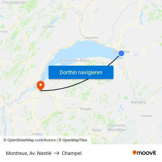 Montreux, Av. Nestlé to Champel map