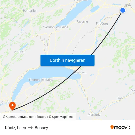 Köniz, Leen to Bossey map