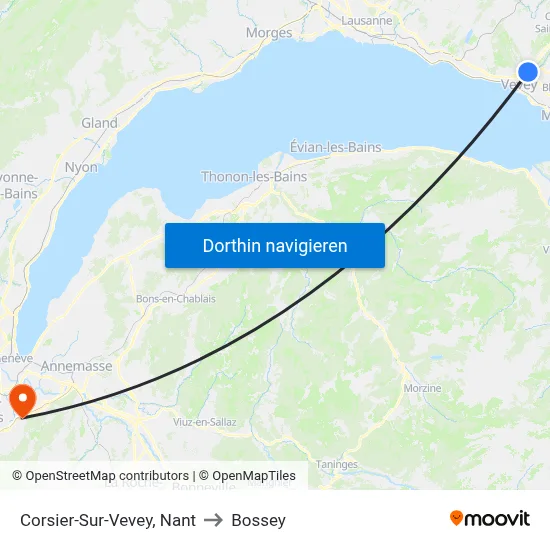 Corsier-Sur-Vevey, Nant to Bossey map