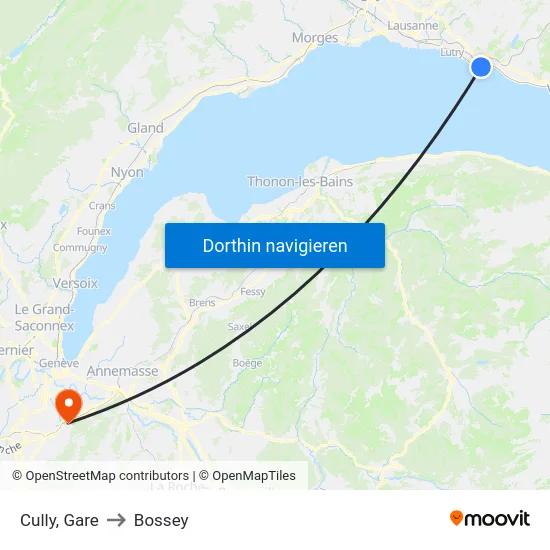 Cully, Gare to Bossey map