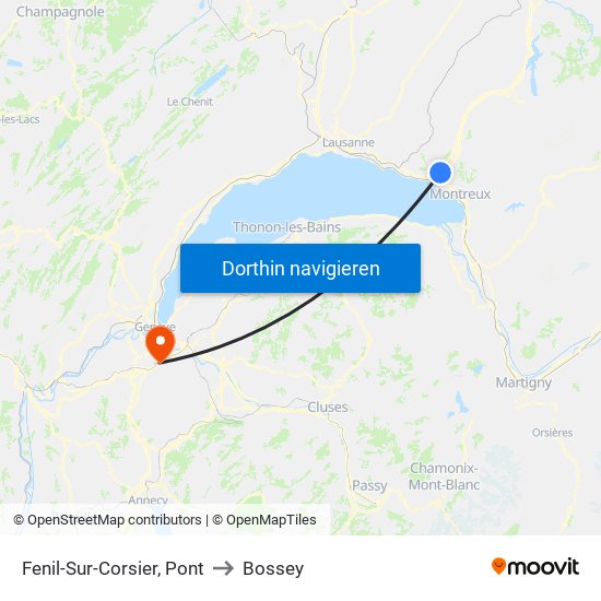 Fenil-Sur-Corsier, Pont to Bossey map