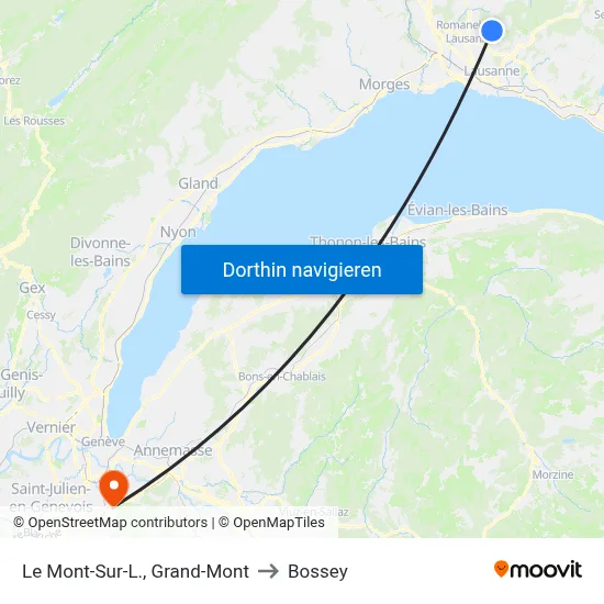 Le Mont-Sur-L., Grand-Mont to Bossey map