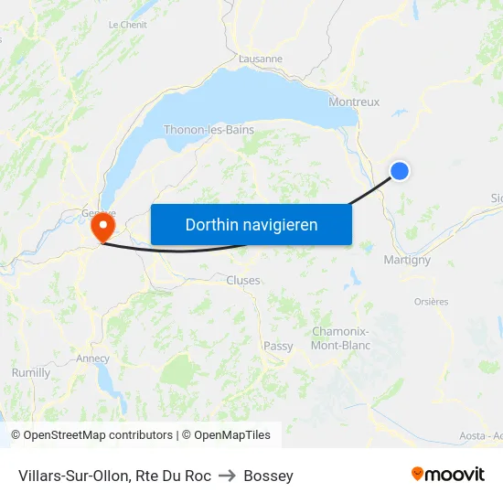 Villars-Sur-Ollon, Rte Du Roc to Bossey map
