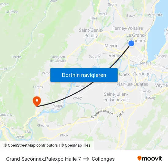 Grand-Saconnex,Palexpo-Halle 7 to Collonges map