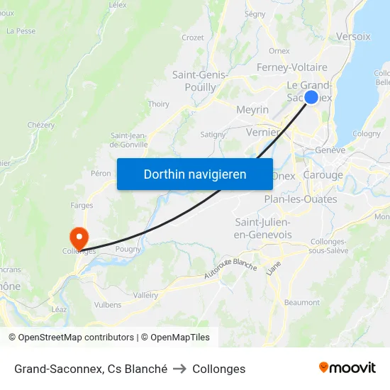 Grand-Saconnex, Cs Blanché to Collonges map