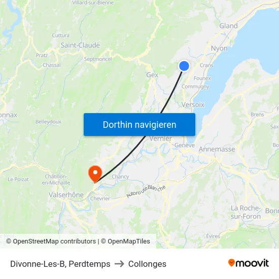 Divonne-Les-B, Perdtemps to Collonges map