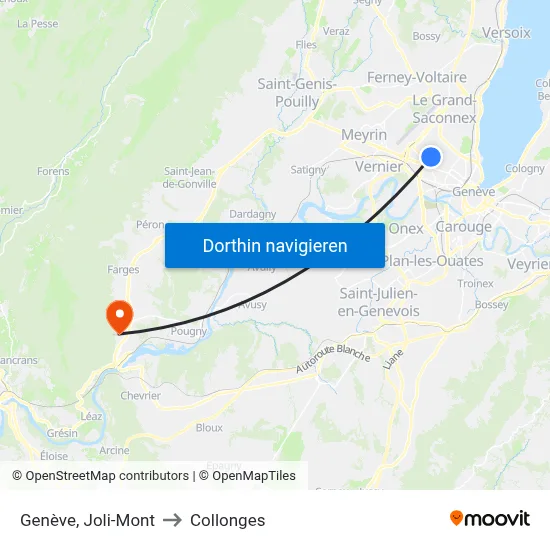 Genève, Joli-Mont to Collonges map