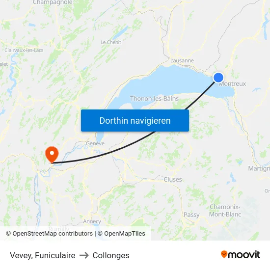 Vevey, Funiculaire to Collonges map