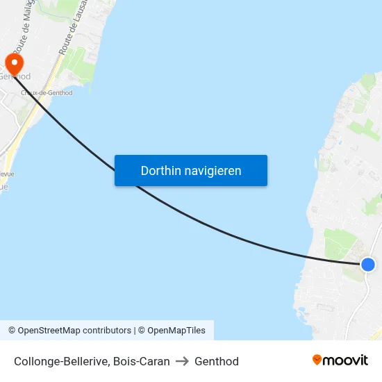 Collonge-Bellerive, Bois-Caran to Genthod map