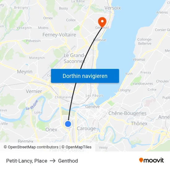 Petit-Lancy, Place to Genthod map
