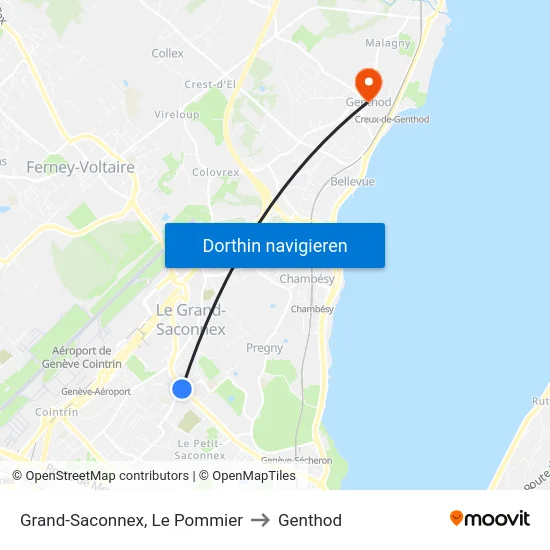 Grand-Saconnex, Le Pommier to Genthod map