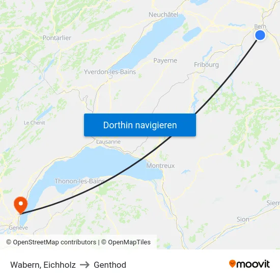 Wabern, Eichholz to Genthod map
