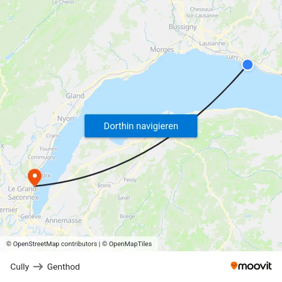 Cully to Genthod map