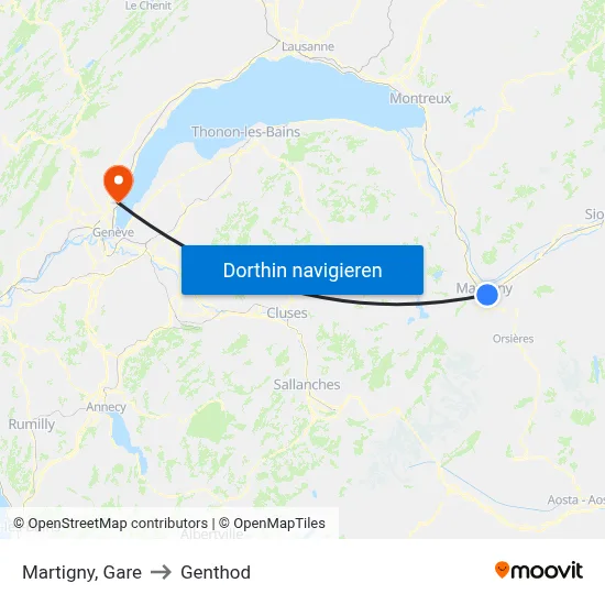Martigny, Gare to Genthod map