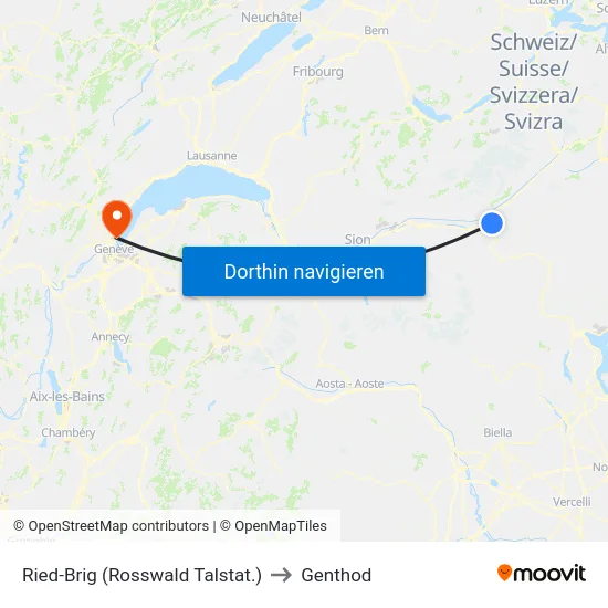 Ried-Brig (Rosswald Talstat.) to Genthod map