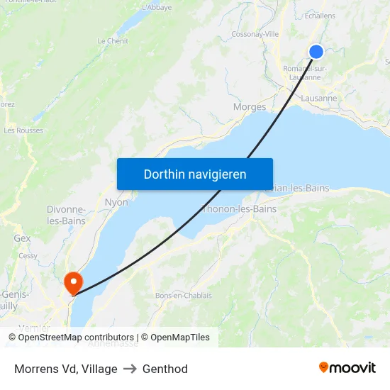 Morrens Vd, Village to Genthod map