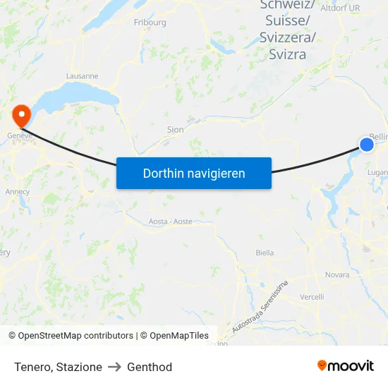 Tenero, Stazione to Genthod map