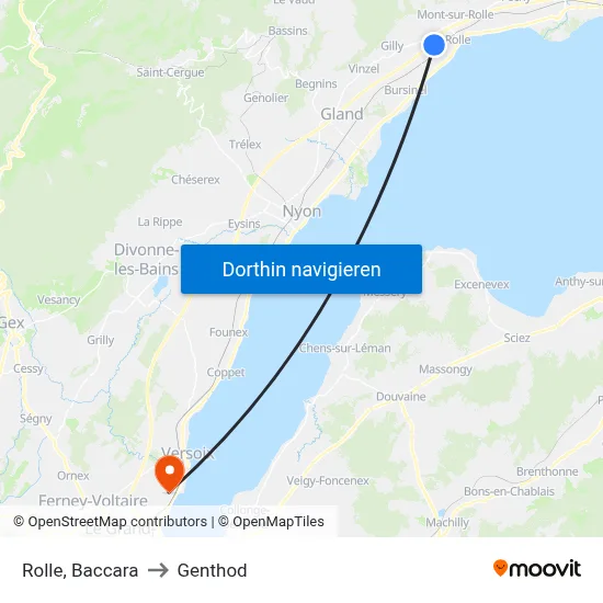 Rolle, Baccara to Genthod map