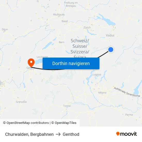 Churwalden, Bergbahnen to Genthod map