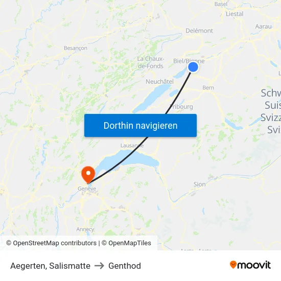 Aegerten, Salismatte to Genthod map