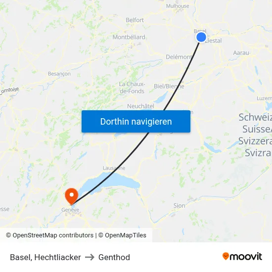 Basel, Hechtliacker to Genthod map