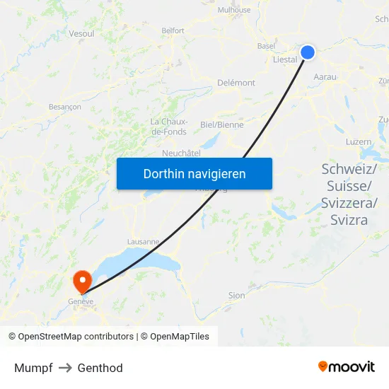 Mumpf to Genthod map