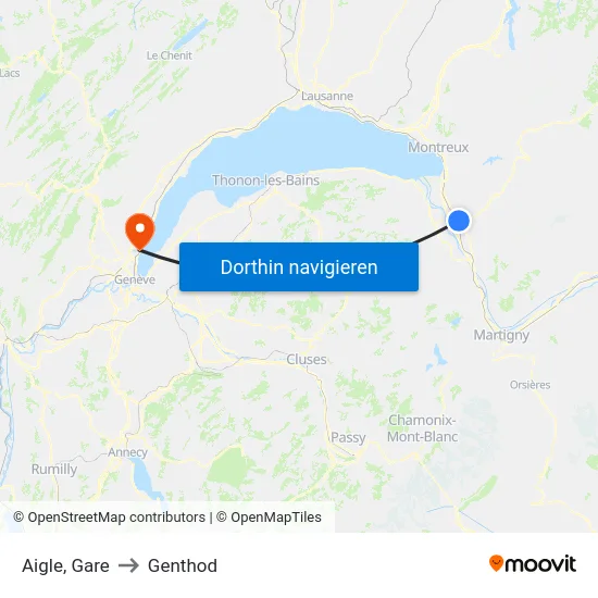 Aigle, Marjolin to Genthod map