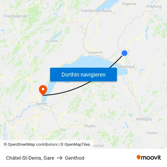 Châtel-St-Denis, Gare to Genthod map