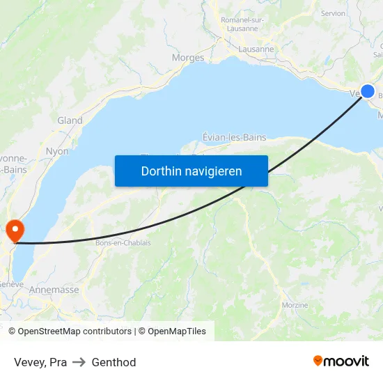 Vevey, Pra to Genthod map