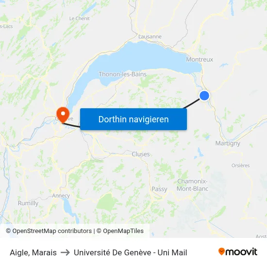 Aigle, Marais to Université De Genève - Uni Mail map