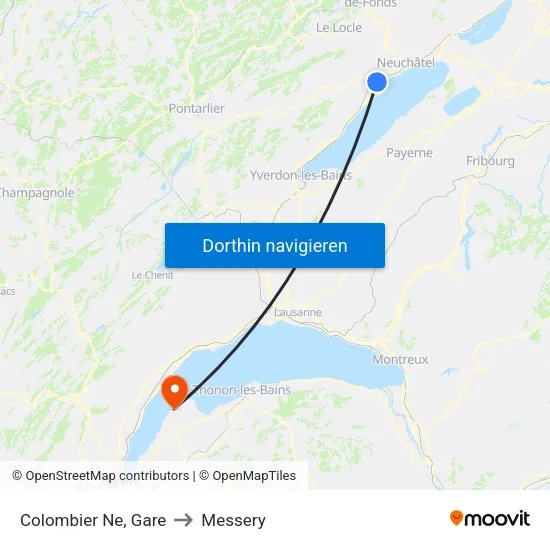 Colombier Ne, Gare to Messery map