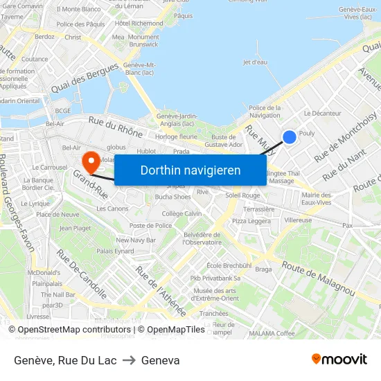 Genève, Rue Du Lac to Geneva map