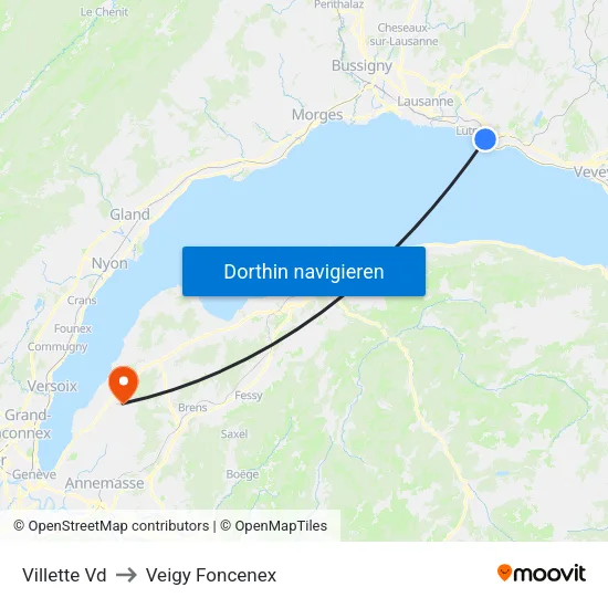 Villette Vd to Veigy Foncenex map