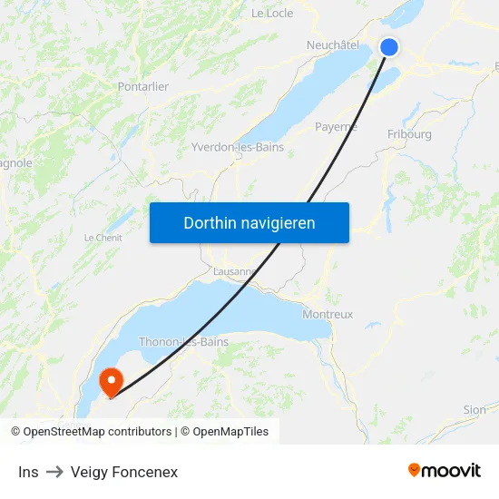Ins to Veigy Foncenex map