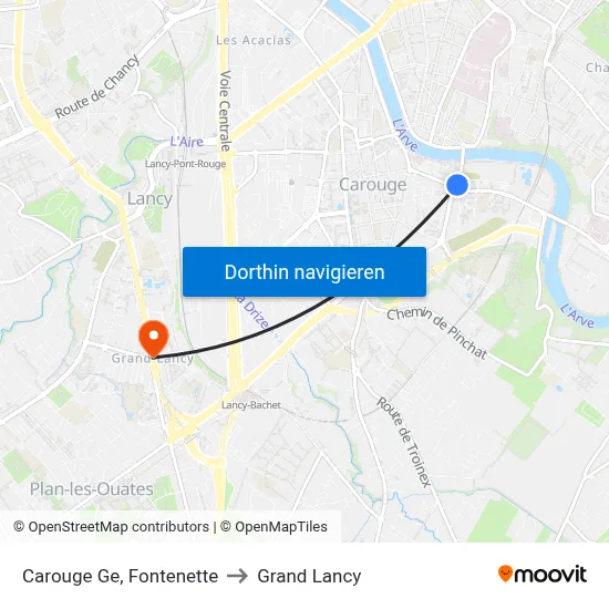 Carouge Ge, Fontenette to Grand Lancy map