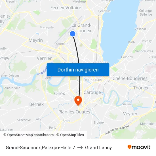 Grand-Saconnex,Palexpo-Halle 7 to Grand Lancy map