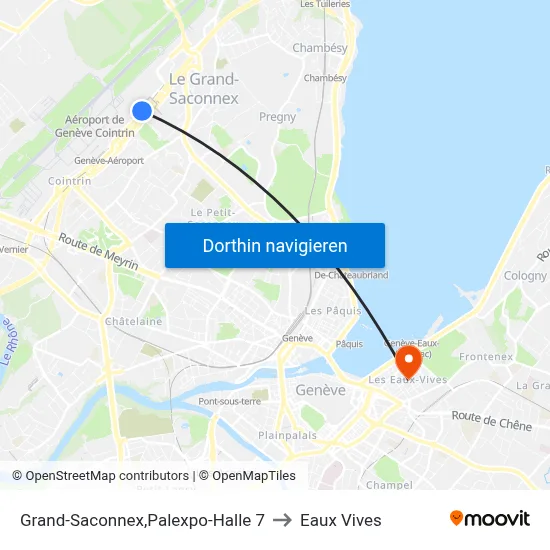 Grand-Saconnex,Palexpo-Halle 7 to Eaux Vives map
