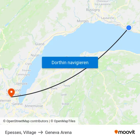 Epesses, Village to Geneva Arena map