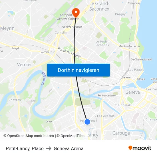 Petit-Lancy, Place to Geneva Arena map