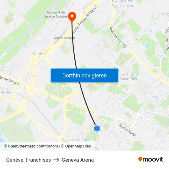 Genève, Franchises to Geneva Arena map