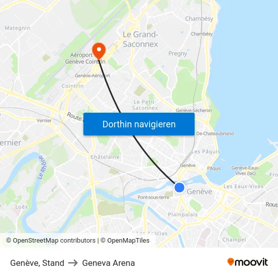 Genève, Stand to Geneva Arena map