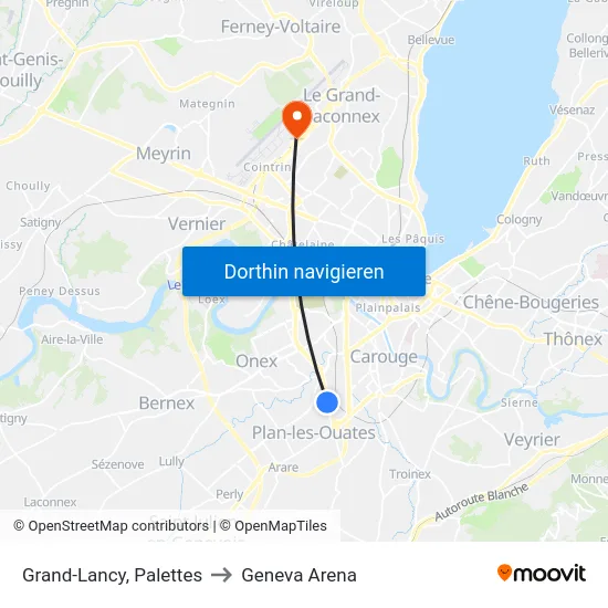 Grand-Lancy, Palettes to Geneva Arena map