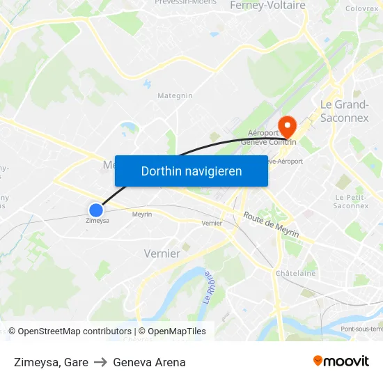 Zimeysa, Gare to Geneva Arena map